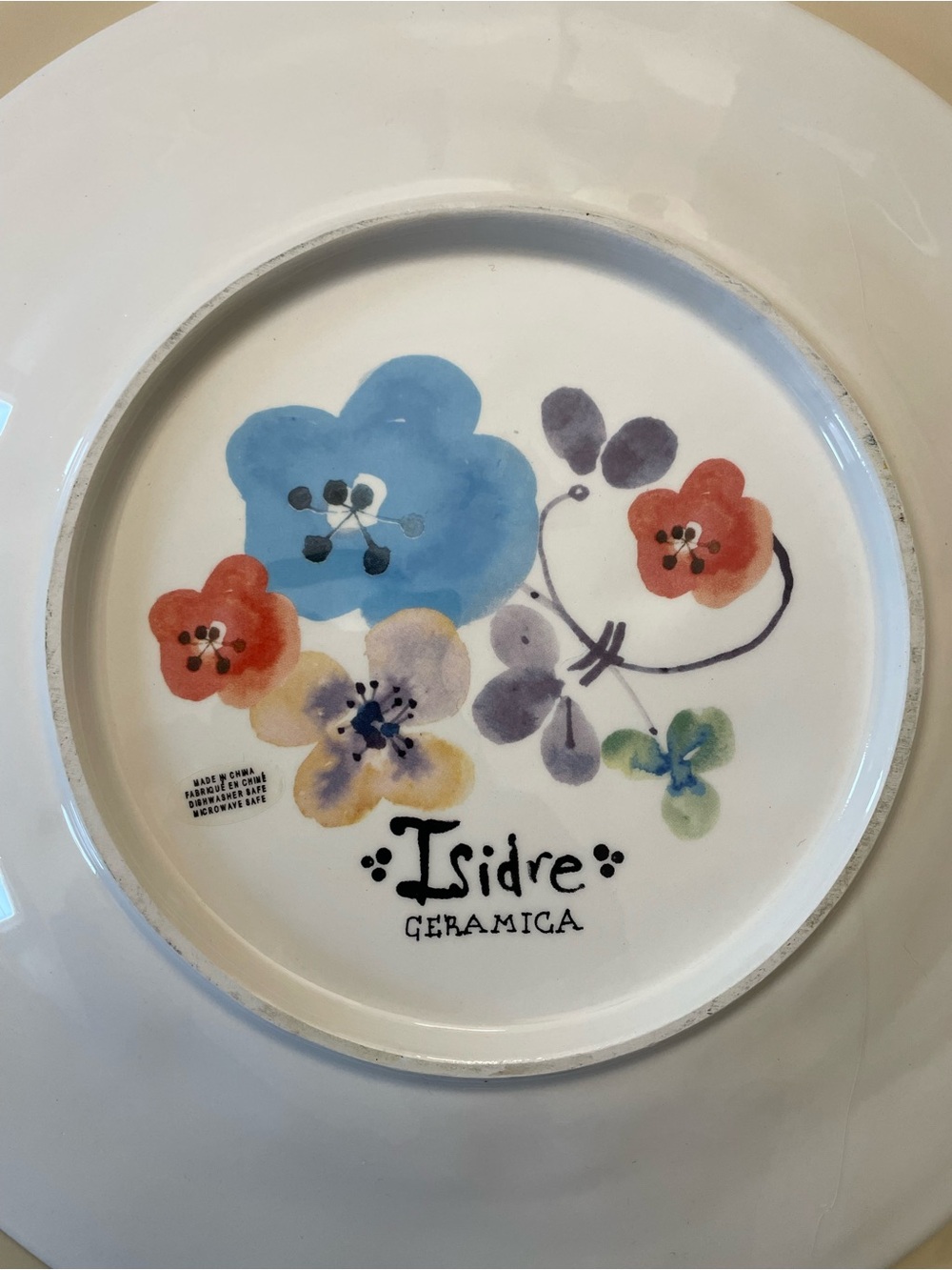 ANTHROPOLOGIE Isidre Ceramica Floral 11" Dinner Plate - Picture 6 of 7